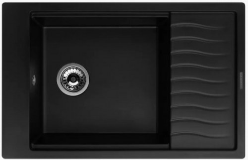 Кухонная мойка Kuppersberg MILA 1B1D BLACK METALLIC