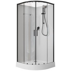 Душевая кабина Aquanet Passion EVO R Black 80x80