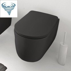 Kerasan Nolita 531531 Унитаз подвесной, безободковый (чёрный матовый)