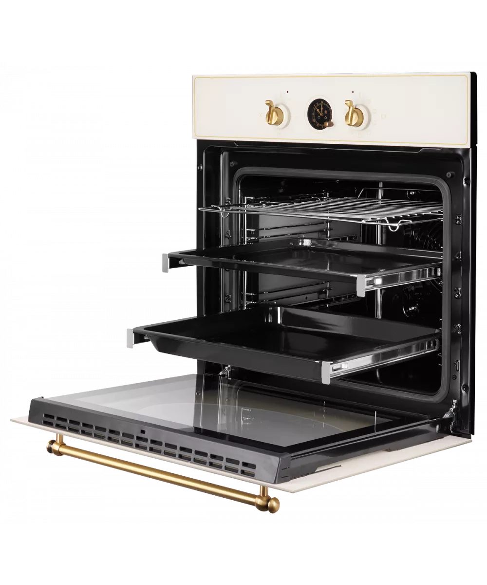 Духовой шкаф Kuppersberg SR669C BRONZE вид сбоку открытый