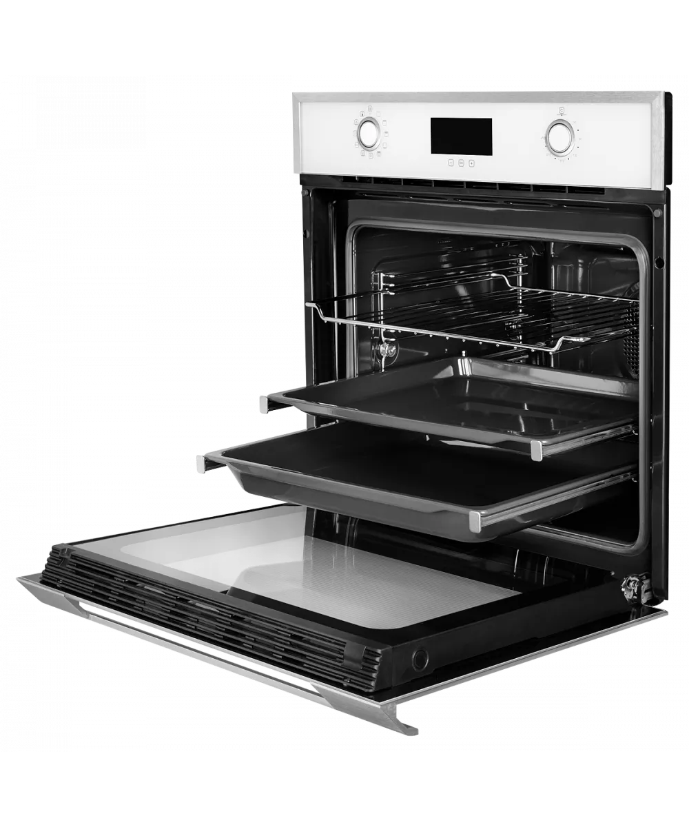 Духовой шкаф Kuppersberg FZH611W открытый вид сбоку