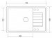 Кухонная мойка Kuppersberg ROYS 1B1D WHITE ALABASTER чертеж