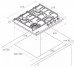 Газовая варочная панель Kuppersberg FG 63 B чертеж