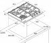 Газовая варочная панель Kuppersberg FG 65 B чертеж