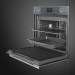 Электрический духовой шкаф Smeg SO6100S2S вид сбоку в открытом виде