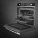 Электрический духовой шкаф Smeg SO6102M2N вид сбоку в открытом виде