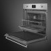 Электрический духовой шкаф Smeg SOP6301S2X вид сбоку в открытом виде 2