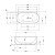 Схема ванны Duravit Luv 760433000AS0000