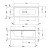 Схема акриловой ванны Duravit P3 Comforts 7003730000000